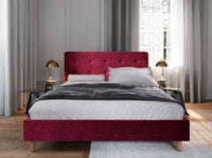 Veneti Čalouněná manželská postel NOOR - 180x200, červená
