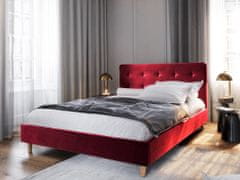 Veneti Čalouněná manželská postel NOOR - 140x200, červená