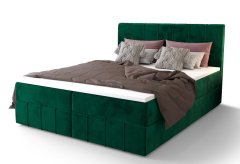 Veneti Boxspringová postel s úložným prostorem MADLEN COMFORT - 140x200, zelená