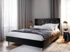 Veneti Čalouněná manželská postel NOOR - 180x200, černá