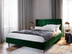 Veneti Čalouněná manželská postel NOOR - 180x200, zelená