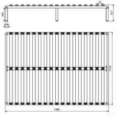 Veneti Rám postele s roštem WAFIC - 180x200