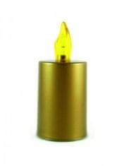 HADEX LED hřbitovní svíčka zlatá žlutý plamen LUX BC 177