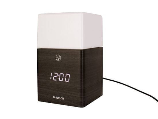 Karlsson Designový digitální budík/hodiny s LED osvětlením 5798BK Karlsson 16cm
