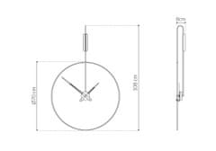 Nomon Designové nástěnné hodiny Nomon Daro Graphite 108cm