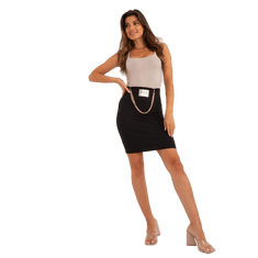 RELEVANCE Dámská sukně s nášivkou ROLETA černá RV-SD-9029.32P_400620 S-M