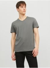 Jack&Jones Šedé pánské basic tričko Jack & Jones Organic S