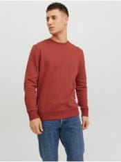 Jack&Jones Cihlová pánská basic mikina Jack & Jones Basic S