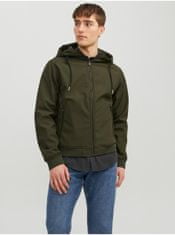 Jack&Jones Khaki pánská lehká softshellová bunda Jack & Jones Basic S