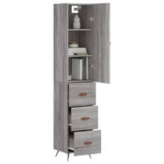 Greatstore Skříň highboard šedá sonoma 34,5 x 34 x 180 cm kompozitní dřevo