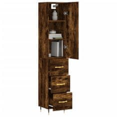 Greatstore Skříň highboard kouřový dub 34,5 x 34 x 180 cm kompozitní dřevo