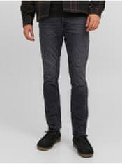 Jack&Jones Černé pánské straight fit džíny Jack & Jones Tim 30/34