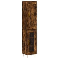 Greatstore Skříň highboard kouřový dub 34,5 x 34 x 180 cm kompozitní dřevo