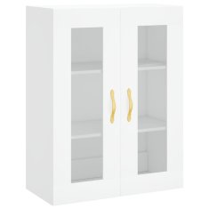 Greatstore Skříň highboard bílá 69,5 x 34 x 180 cm kompozitní dřevo