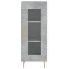 Greatstore Skříň highboard betonově šedá 34,5x34x180 cm kompozitní dřevo