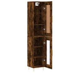 Greatstore Skříň highboard kouřový dub 34,5 x 34 x 180 cm kompozitní dřevo