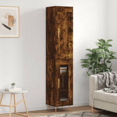 Greatstore Skříň highboard kouřový dub 34,5 x 34 x 180 cm kompozitní dřevo