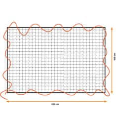 Northix Zátěžová síť 1,6 x 2,5 m - černá 