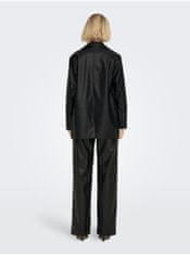 ONLY Černé dámské koženkové sako ONLY Heidi XL