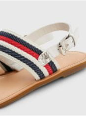 Tommy Hilfiger Modro-bílé dámské vzorované sandály s koženými detaily Tommy Hilfiger 36