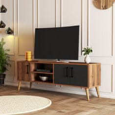 Hanah Home TV stolek Exxen - 1580, Ořech, Antracitová