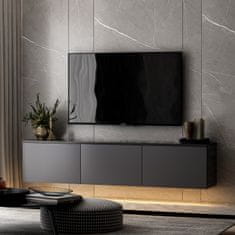 Hanah Home TV stolek Neon Illuminated - Anthracite, Antracitová