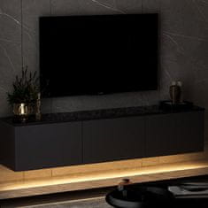 Hanah Home TV stolek Neon Illuminated - Anthracite, Antracitová