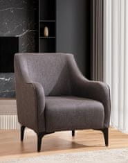 Atelier Del Sofa Křeslo Belissimo - Dark Grey, Tmavá Šedá