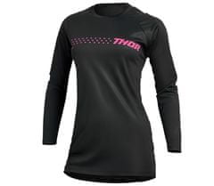 THOR Dámský dres black/fluo pink vel. XL