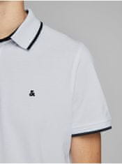 Jack&Jones Bílé pánské polo tričko Jack & Jones Paulos L