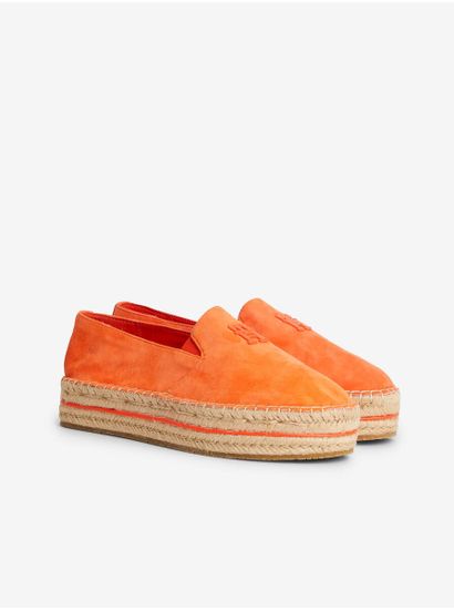 Tommy Hilfiger Oranžové dámské semišové espadrilky Tommy Hilfiger