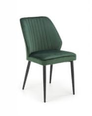 Halmar Kovová židle K432, tmavě zelená