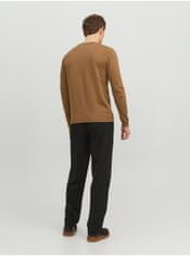 Jack&Jones Hnědý pánský basic svetr Jack & Jones Basic L