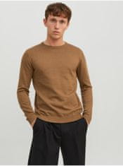 Jack&Jones Hnědý pánský basic svetr Jack & Jones Basic L