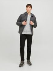 Jack&Jones Světle šedý pánský basic svetr Jack & Jones Hill L