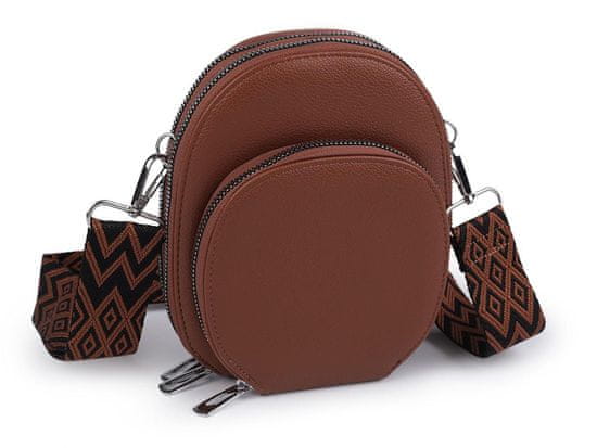 Kraftika 1ks hnědá koňak dámská / dívčí kabelka crossbody s popruhem