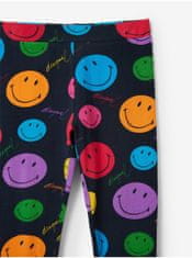 Desigual Černé holčičí vzorované legíny Desigual Angel Smiley 104