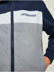 Jack&Jones Šedo-tmavě modrá klučičí bunda Jack & Jones Rush 152