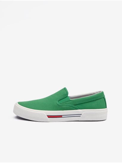 Tommy Jeans Zelené pánské slip on tenisky Tommy Jeans