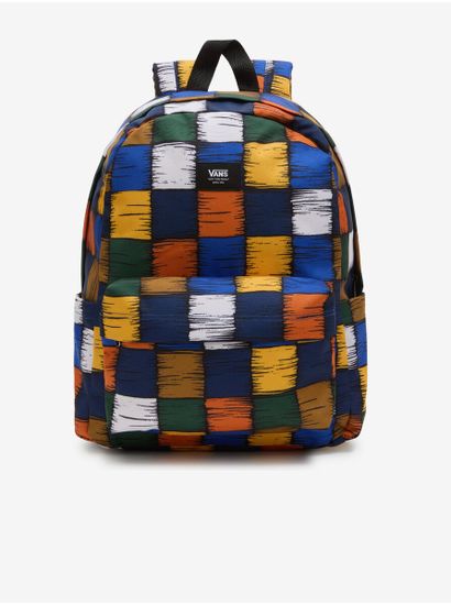 Vans Žluto-modrý kostkovaný batoh VANS Old Skool H2O Backpack