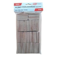 Enpro Klínky podlahové dřevěné, 55 x 20 x 10 - 5 mm, 51 ks