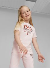Puma Světle růžové holčičí tričko Puma ESS 110