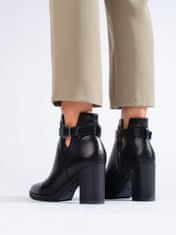 Amiatex Stylové černé dámské kotníčkové boty płaski + Ponožky Gatta Calzino Strech, černé, 36