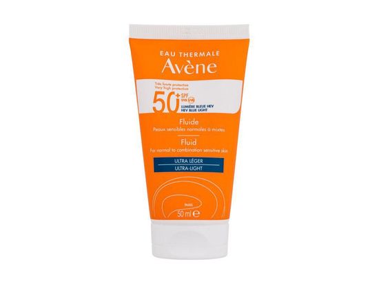 Avéne 50ml sun fluid spf50+, opalovací přípravek na obličej