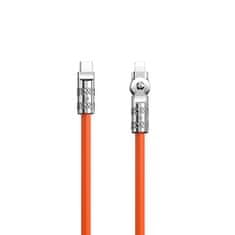 shumee Silný úhlový kabel pro iPhone USB-C - Lightning 30W 1m 180 rotace oranžový