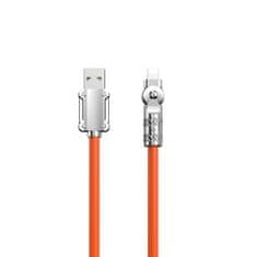 shumee Silný úhlový kabel pro iPhone USB-A - Lightning 30W 1m 180 rotace oranžový