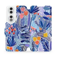 Mobiwear Flip pouzdro na mobil Honor 90 5G - MP03P Modrá květena