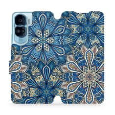 Mobiwear Flip pouzdro na mobil Honor 90 Lite 5G - V108P Modré mandala květy