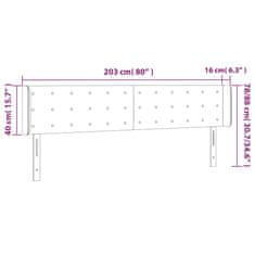 Vidaxl Čelo postele typu ušák černé 203x16x78/88 cm umělá kůže