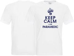 INNA KEEP CALM I AM PARAMEDIC pánské tričko bílé - M